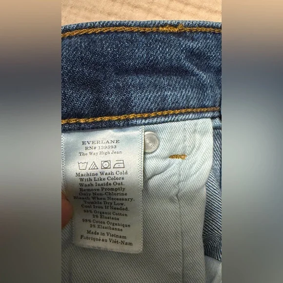 Everlane Indigo Way High Denim Jeans - Picture 4 of 5